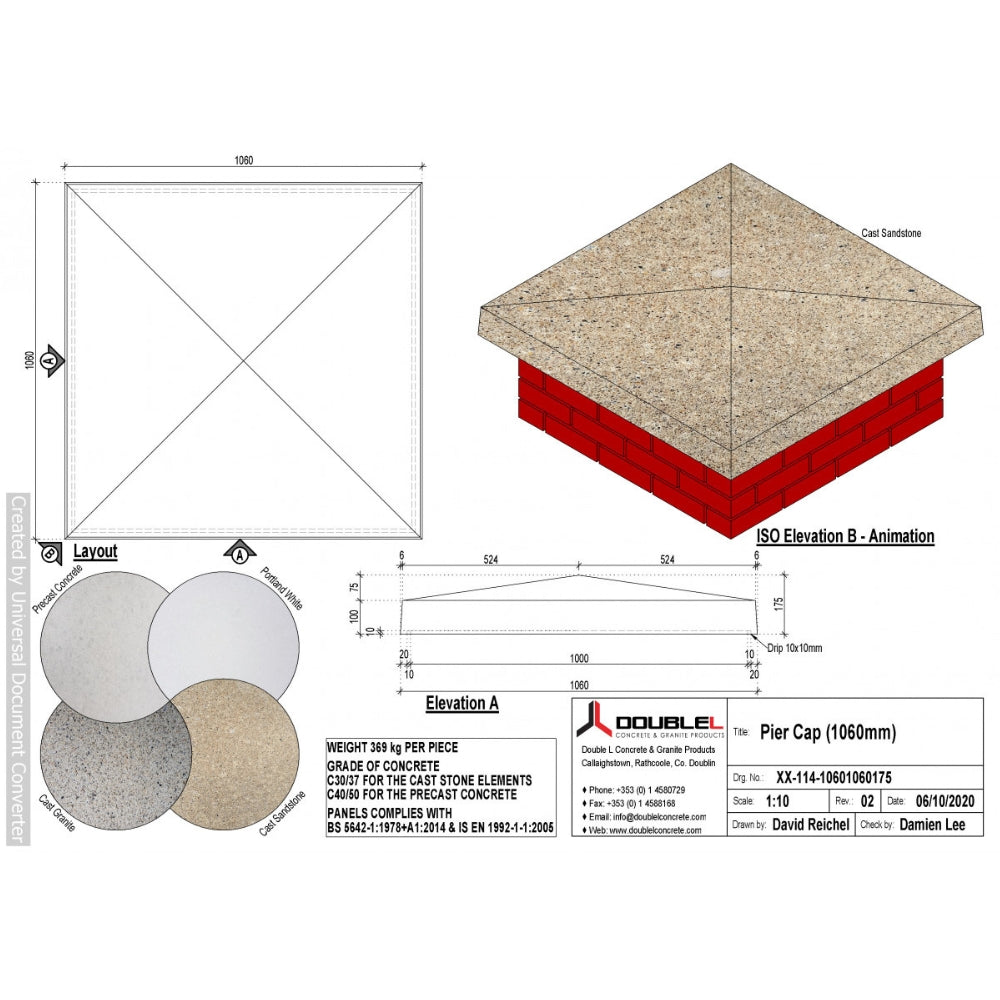 Cast Stone Pier Cap