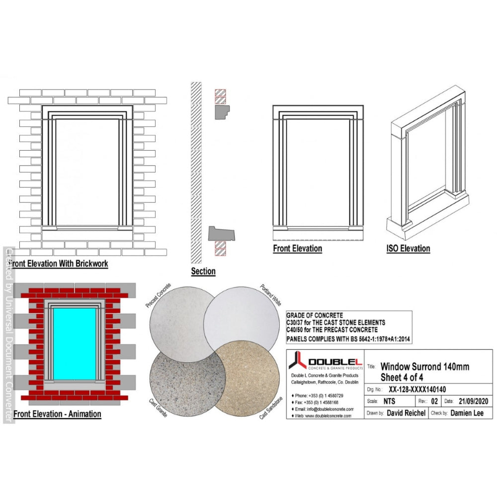 Cast Stone Stepped Surround