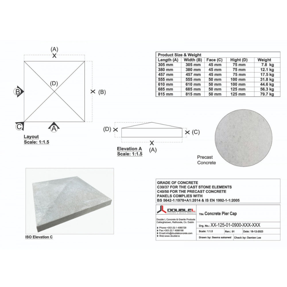 Concrete Apex PC 80mm Face