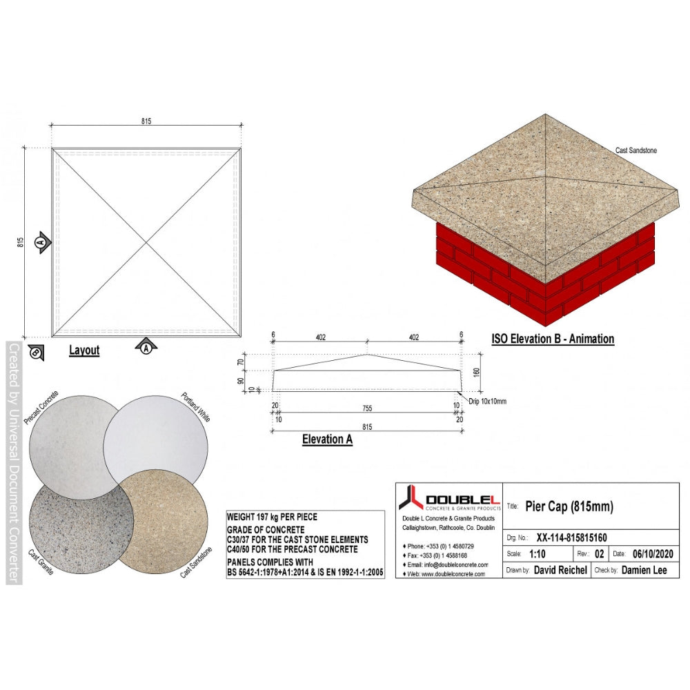 Cast Stone Pier Cap