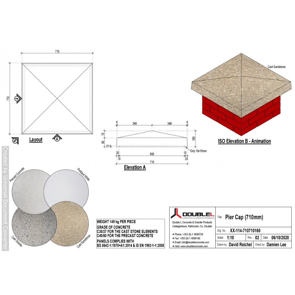 Cast Stone Pier Cap