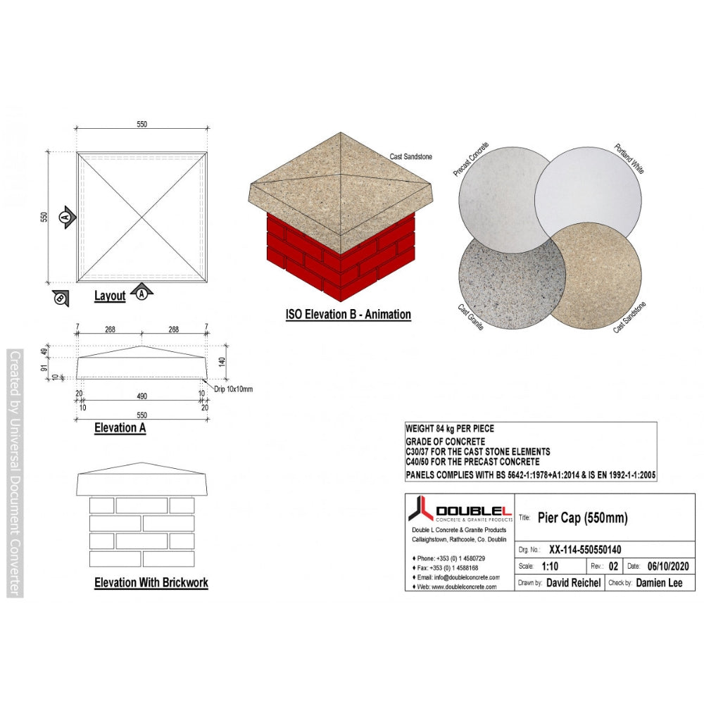 Cast Stone Pier Cap