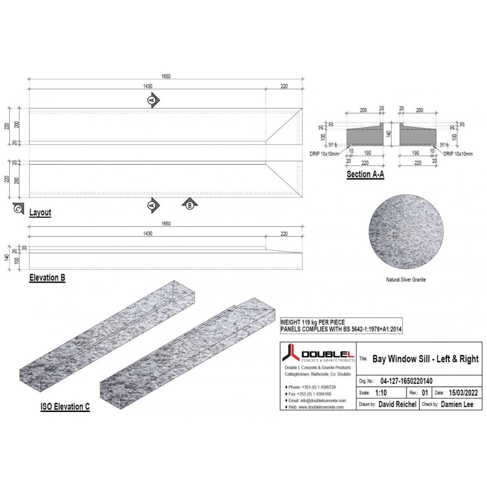 Silver Granite Bay Sill