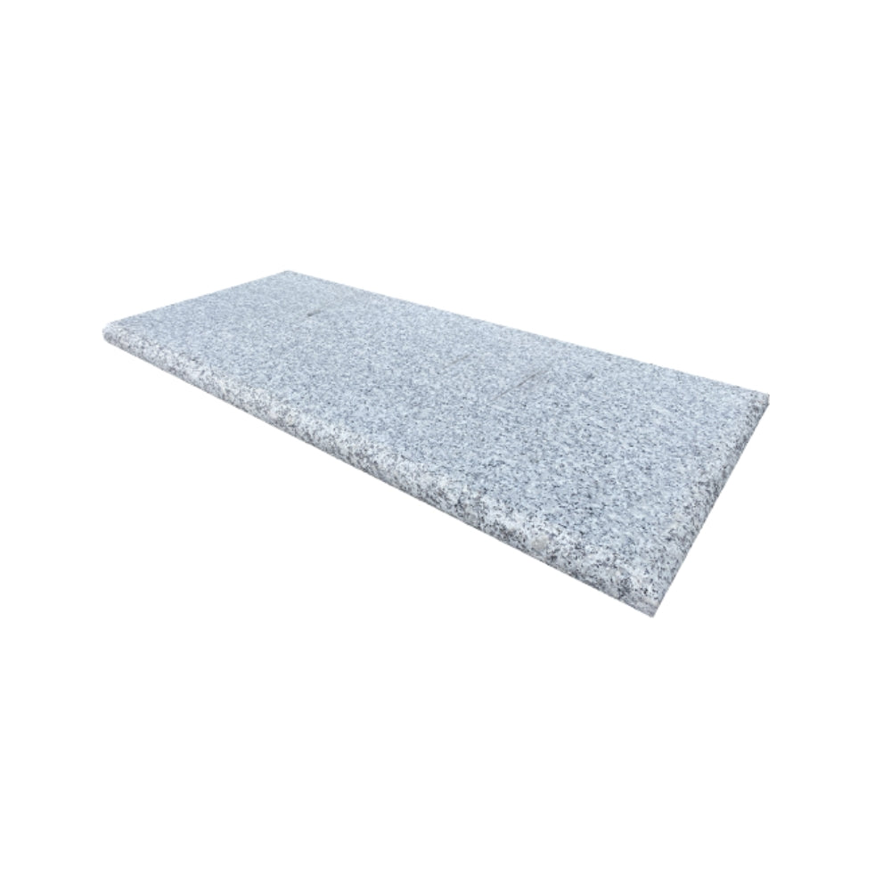 Silver Granite Bullnosed Step Corner