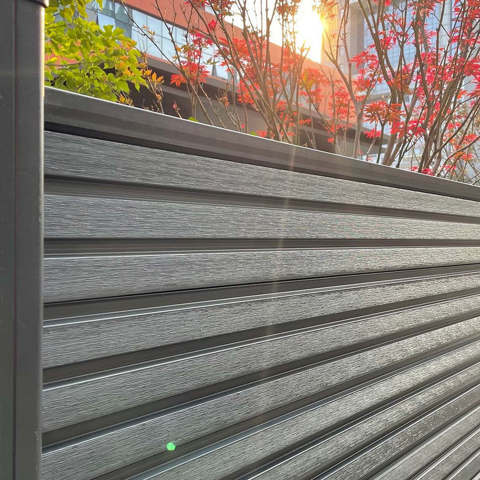 Leeco Slatted Composite Fence Panel Set – Double L Ireland
