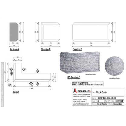 Cast Granite Quoin Block