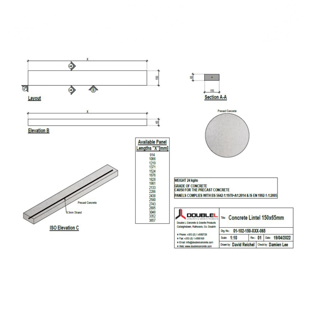 Prestressed Lintel – Double L Ireland