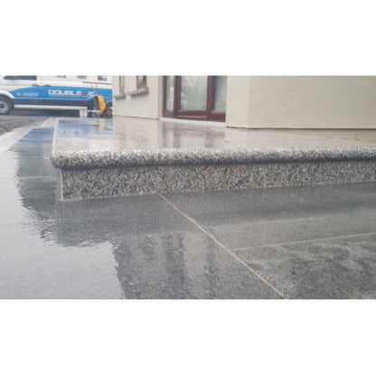 Silver Granite Bullnosed Step Corner