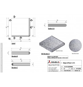 Silver Granite Corner Step